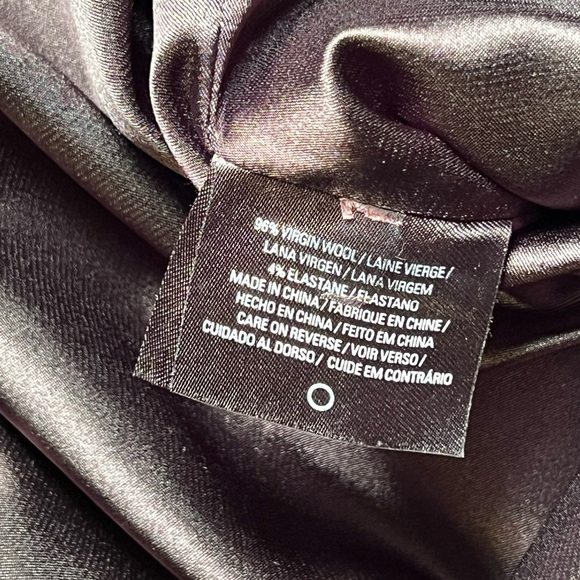 Elie Tahari Sleeveless Wool Dress Blazer Asymmetrical Ruffle Neckline size 2 - Picture 5 of 11